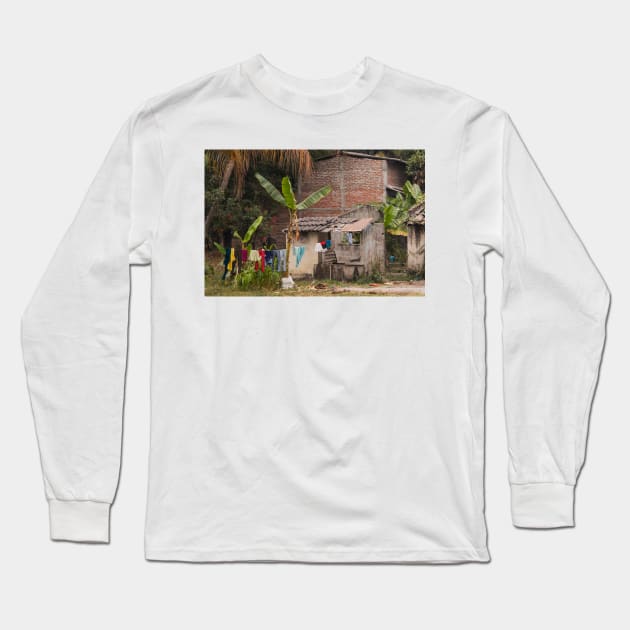 Everyday Life In Las Flores - 1 © Long Sleeve T-Shirt by PrinceJohn